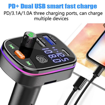 Car Bluetooth MP3 With TYPE-C Port PD Charging FM Transmitter, Q9, Q10