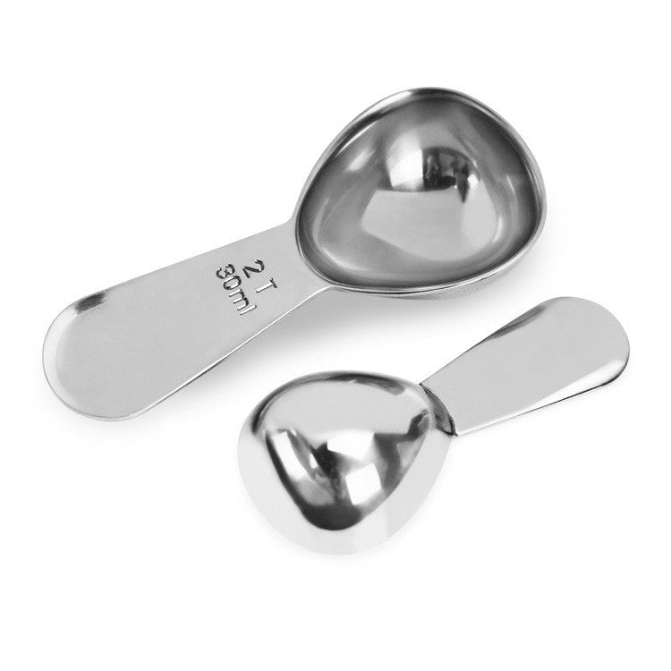 YG-MC12 304 Thickened Stainless Steel Coffee Spoon Scales Scaling Spoon, Large, Small