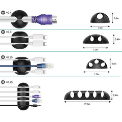 3 In 1 0.5m Kit  Cord Management Organizer Kit Cable Sleeve With Zipper Cable Clip, 5 In 1, 3 In 1 0.5m Kit, 4pcs Zipper Ties, 3 In 1 5m Kit