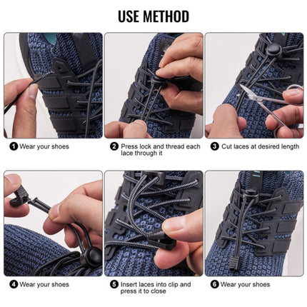 1pair Spring Buckle Lazy Elastic Shoelaces For Adults And Children, 110cm  Light Blue, 110cm Army Green, 110cm  Red, 110cm  Gray, 110cm Orange, 110cm Light Gray, 110cm Yellow, 110cm Apricot, 110cm Green, 110cm Fluorescence Green, 110cm Purple          ...