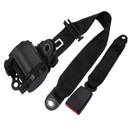 Universal 3-point Car Retrofit Seat Belt With Emergency Locking, Iron Bar Latch, Iron Buckle, Braided Straps