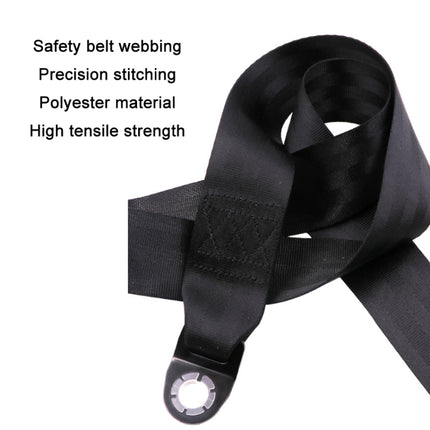 Universal 3-point Car Retrofit Seat Belt With Emergency Locking, Iron Bar Latch, Iron Buckle, Braided Straps