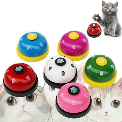 Pet Toy Training Called Dinner Small Bell Footprint Ring Dog Toys, 3pcs Pet Bell White, 3pcs Pet Bell Royal Blue, 3pcs Pet Bell Yellow, 3pcs Pet Bell Red, 3pcs Pet Bell Pink