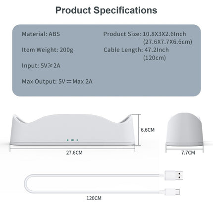 JYS OC003 For Meta Quest 2 VR Glasses Grip Magnetic Base Charger, Magnetic Base Charger