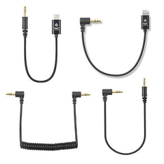 For Rode Microphone YICHUANG Adapter Audio Cable, 3.5mm To 8 Pin, 3.5mm To Type -C, 3.5mm TRS to TRS, 3.5mm TRS to TRRS