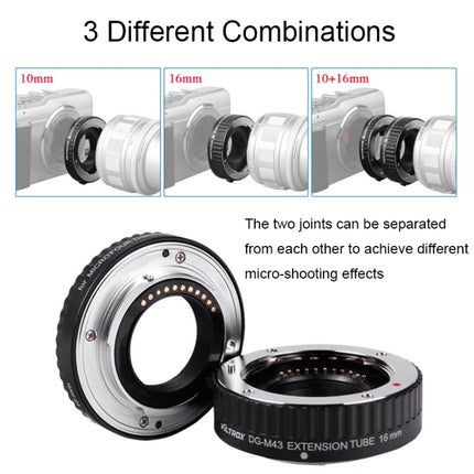 For Panasonic/Olympus VILTROX DG-M43 Camera Automatic Close-Up Ring Macro Ring Set