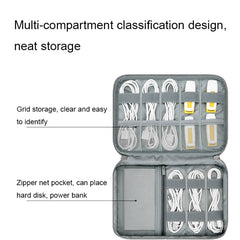 Baona Multifunctional Earphone Data Cable Digital Storage Bag, Spec:, Single-layer (Gray), Single-layer (Black), 2-layer (Gray), 2-layer (Black), Single-Layer Box (Gray), Single-Layer Box (Black), 2-layer Box (Gray), 2-layer Box (Black), XL (Gray)�����...