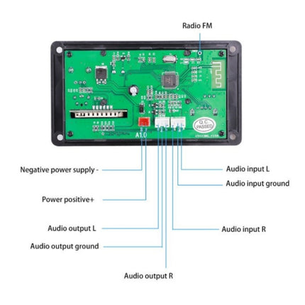 D006BT Bluetooth MP3 Decoder U Disk Playback Audio Amplifier Board, D006BT Large RC, D006BT Small RC