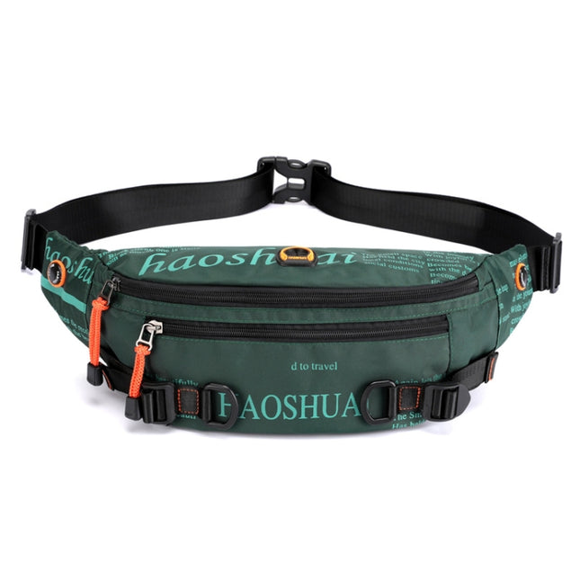 HAOSHUAI 5132 Outdoor Men Waist Bag Sports Running Chest Bag, 5132 Dark Green, 5132 Camouflage, 5132 Dark Blue, 5132 Black, 5132 Army Green