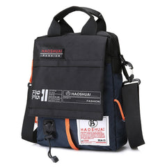 HAOSHUAI 206-1 Men Handheld Crossbody Bag Outdoor Waterproof Cloth Bag, 206-1 Dark Blue, 206-1 Black, 206-1 Army Green, 206-1 Grey, 206-1 Brick Red, 206-1 Light Blue, 206-1 Camouflage