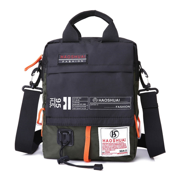 HAOSHUAI 206-1 Men Handheld Crossbody Bag Outdoor Waterproof Cloth Bag, 206-1 Dark Blue, 206-1 Black, 206-1 Army Green, 206-1 Grey, 206-1 Brick Red, 206-1 Light Blue, 206-1 Camouflage