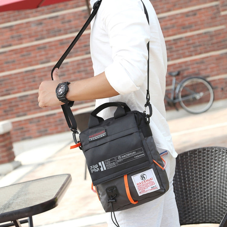 HAOSHUAI 206-1 Men Handheld Crossbody Bag Outdoor Waterproof Cloth Bag, 206-1 Dark Blue, 206-1 Black, 206-1 Army Green, 206-1 Grey, 206-1 Brick Red, 206-1 Light Blue, 206-1 Camouflage
