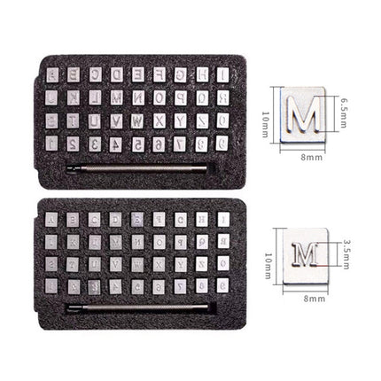 36 In 1 Leather English Print Punch Digital Seal Craft Leather Carving Tools, Size:, 3.5mm 36 In 1, 6.5mm 36 In 1