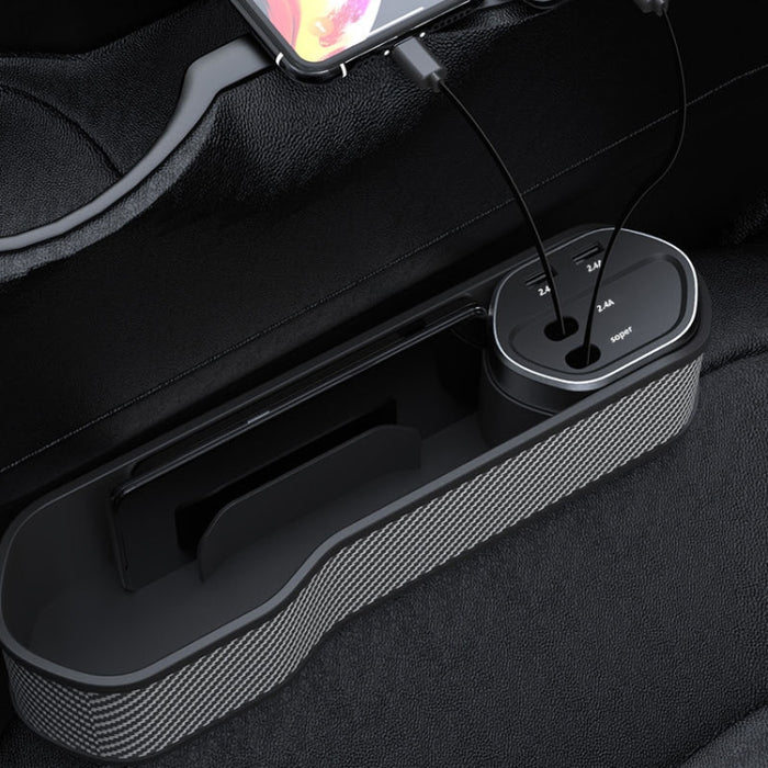 Car Seat Clip Organizer Multifunctional Car Charger, Specification:, Carbon Fiber, Wireless Charge