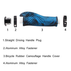 MZYRH 1pair Mountain Bike Bicycle Handlebar Grips Protective Covers, MZYRH  Black and White, MZYRH  Black Blue, MZYRH White and Blue, MZYRH Black and Yellow, MZYRH Dark Green, MZYRH  Black and Red