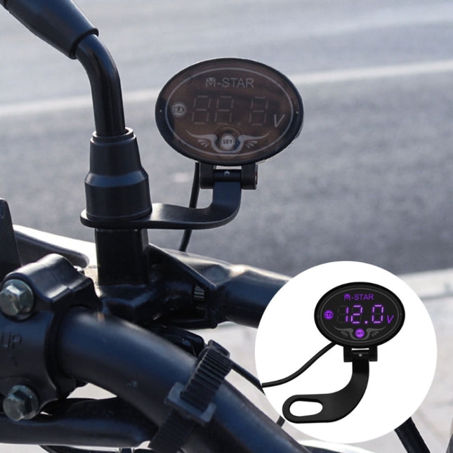 YL-M01 Motorcycle Battery Voltage Monitoring M-STAR Intelligent Voltage Meter, YL-M01 Blue, YL-M01 Purple