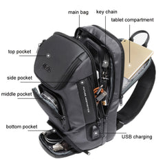 BANGE Fashion Casual Men Messenger Chest Bag, BANGE Chest Bag