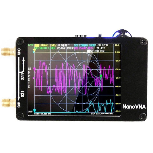 NANOVNA-H Upgraded Version 2.8 Inch TFT 50Khz-1.5Ghz Vector Network Antenna Analyzer MF HF VHF UHF With SD Card, 2.8 Inch