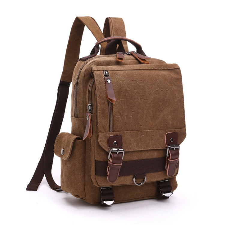 Outdoor Travel Messenger Canvas Chest Bag, Brown, Dark Blue, Khaki, Black, Brown Backpack, Dark Blue Backpack, Black Backpack, Green Backpack, Red Backpack, Gray Backpack, Blue Backpack, Green, Red, Gray, Blue