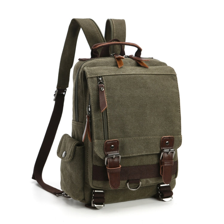 Outdoor Travel Messenger Canvas Chest Bag, Brown, Dark Blue, Khaki, Black, Brown Backpack, Dark Blue Backpack, Black Backpack, Green Backpack, Red Backpack, Gray Backpack, Blue Backpack, Green, Red, Gray, Blue
