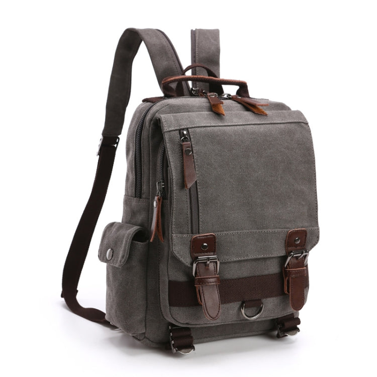 Outdoor Travel Messenger Canvas Chest Bag, Brown, Dark Blue, Khaki, Black, Brown Backpack, Dark Blue Backpack, Black Backpack, Green Backpack, Red Backpack, Gray Backpack, Blue Backpack, Green, Red, Gray, Blue