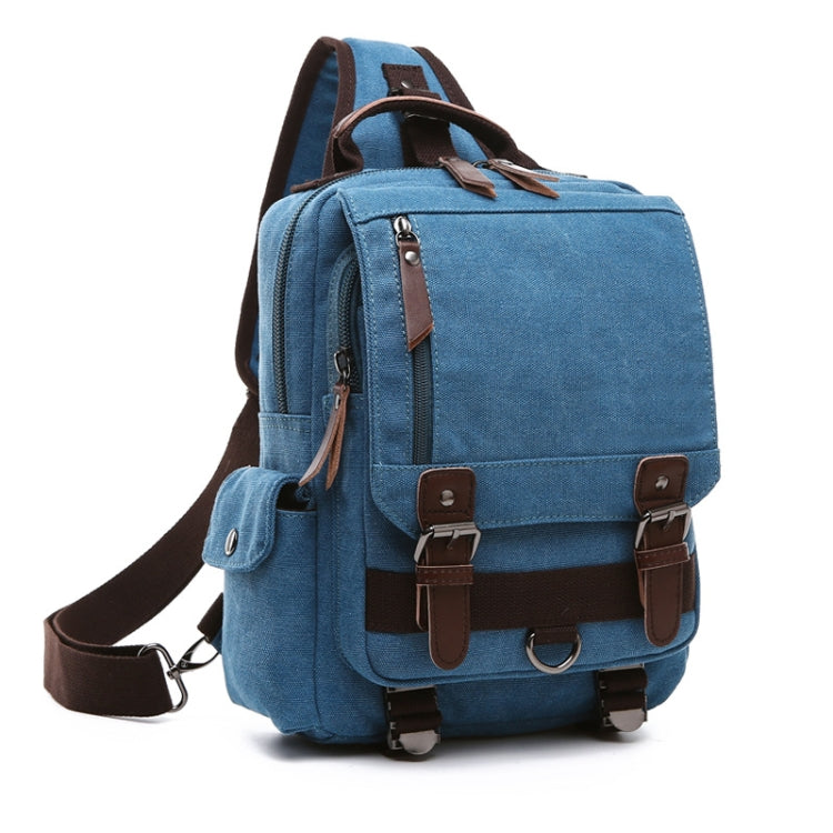 Outdoor Travel Messenger Canvas Chest Bag, Brown, Dark Blue, Khaki, Black, Brown Backpack, Dark Blue Backpack, Black Backpack, Green Backpack, Red Backpack, Gray Backpack, Blue Backpack, Green, Red, Gray, Blue