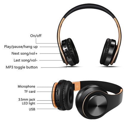 LPT660 Bluetooth Wireless Headset HIFI Stereo Sports Headphones, LPT660 (White Gold), LPT660 (Black+Green), LPT660 (White Rose Gold), LPT660 (Black Orange), LPT660 (Black Pink), LPT660 (Black Gold), LPT660 (Black Rose Gold), LPT660 (White Red)���������...