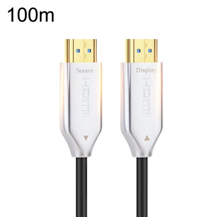 2.0 Version HDMI Fiber Optical Line 4K Ultra High Clear Line Monitor Connecting Cable, Length:, 10m, 15m, 20m, 25m, 30m, 35m, 40m, 50m, 60m With Shaft, 70m With Shaft, 80m With Shaft, 90m With Shaft, 100m With Shaft