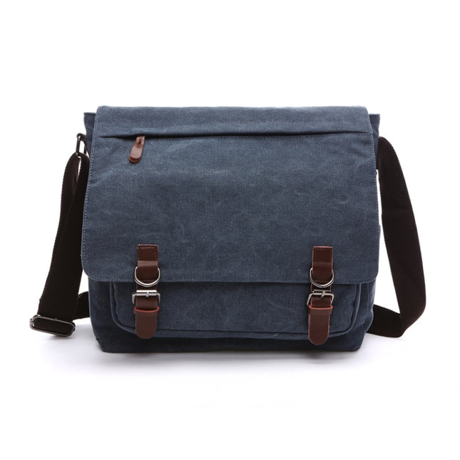 Versatile Canvas Shoulder Messenger Bag Business Computer Bag, Khaki Large, Dark Blue Large, Coffee Large, Black Large, Khaki Medium, Dark Blue Medium, Coffee Medium, Gray Large, Gray Medium, Green Large, Green Medium