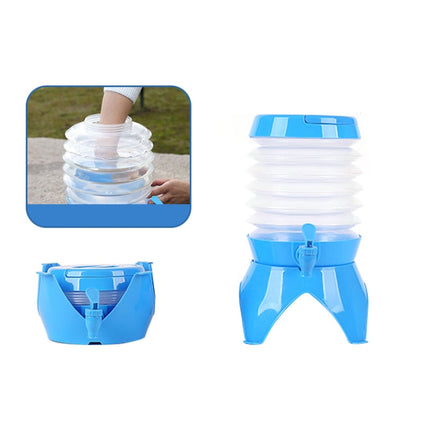 Outdoor Camping Portable Car Retractable Folding Bucket With Faucet, Capacity: