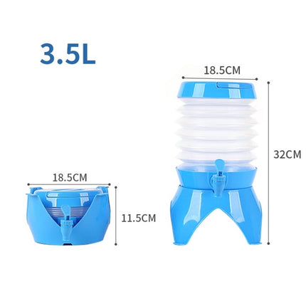 Outdoor Camping Portable Car Retractable Folding Bucket With Faucet, Capacity: