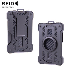 For AirTag Tracker Card Holder Metal Anti-Theft RFID Wallet, ak-4 B  Black, ak-4 B Silver, ak-4 B Blue, ak-4 B Gray, ak-4 A Black, ak-4 A Blue, ak-4 A  Silver, ak-4 A  Gray
