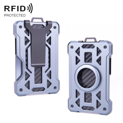 For AirTag Tracker Card Holder Metal Anti-Theft RFID Wallet, ak-4 B Blue, ak-4 B Gray, ak-4 A Black, ak-4 A Blue, ak-4 A  Silver, ak-4 A  Gray, ak-4 B  Black, ak-4 B Silver