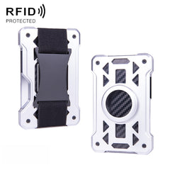 For AirTag Tracker Card Holder Metal Anti-Theft RFID Wallet, ak-4 B  Black, ak-4 B Silver, ak-4 B Blue, ak-4 B Gray, ak-4 A Black, ak-4 A Blue, ak-4 A  Silver, ak-4 A  Gray