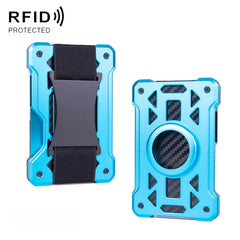 For AirTag Tracker Card Holder Metal Anti-Theft RFID Wallet, ak-4 B  Black, ak-4 B Silver, ak-4 B Blue, ak-4 B Gray, ak-4 A Black, ak-4 A Blue, ak-4 A  Silver, ak-4 A  Gray