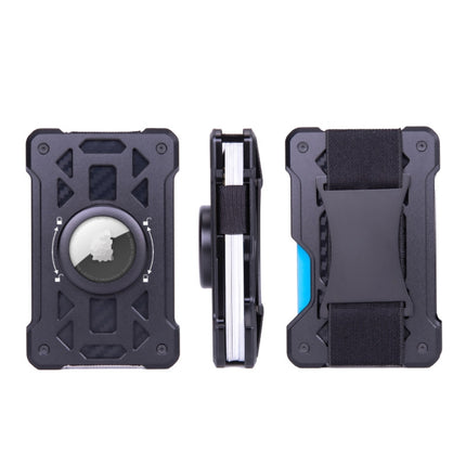For AirTag Tracker Card Holder Metal Anti-Theft RFID Wallet, ak-4 B Blue, ak-4 B Gray, ak-4 A Black, ak-4 A Blue, ak-4 A  Silver, ak-4 A  Gray, ak-4 B  Black, ak-4 B Silver