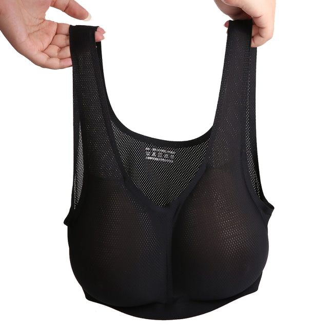 CD Crossdressing Silicone Fake Breast Vest Underwear