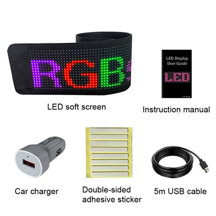 Car LED Flexible Display Cell Phone APP Control Bluetooth Connection