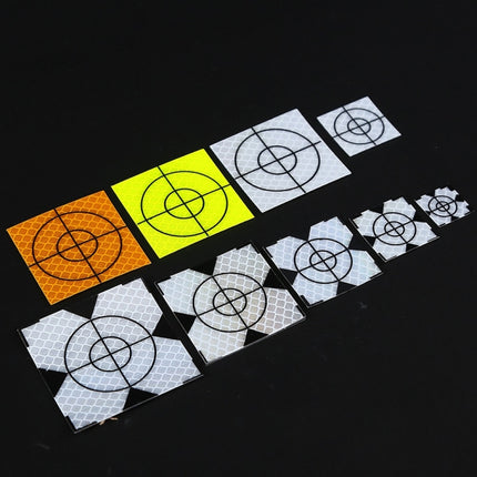 FP001 Diamond Tunnel Mapping Reflective Sticker Monitoring Measurement Point Sticker, Size: 60x60mm, 60x60mm, 60x60mm With Triangle