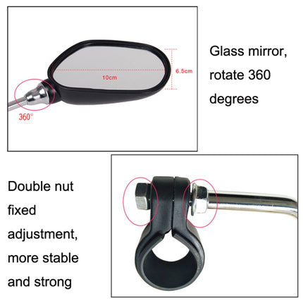 2pcs /Pair Bicycle Rearview Mirror Riding Mountain Car Reflector Bicycle Reversing Mirror, 2pairs Rearview Mirror