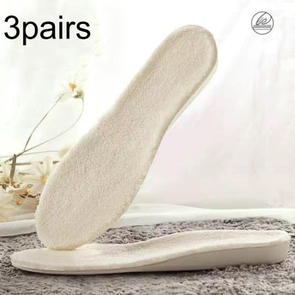 3pairs Winter Velvet Insoles Warm Inner Height Increase Insoles, 1.5cm Beige, 2.5cm Beige, 3.5cm Beige, 1.5cm Gray