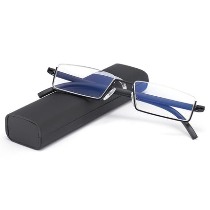 TR90 Seniors Clear Glasses With Portable Case Lightweight Presbyopic Glasses, +4.00