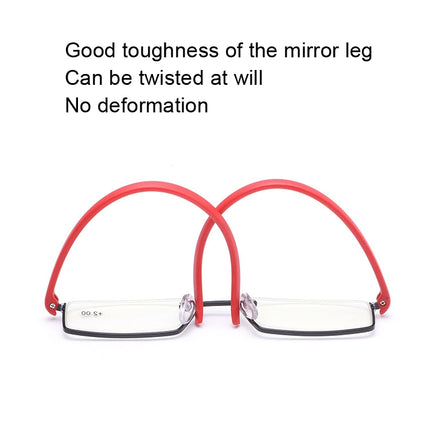 TR90 Seniors Clear Glasses With Portable Case Lightweight Presbyopic Glasses, +4.00