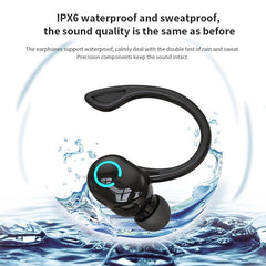 S10 Bluetooth Headset Business Model Hanging Ear Type Stereo Earphone, S10 Black