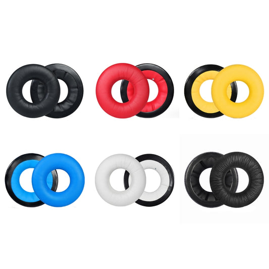 1pair Headset Sponge Cover for Sennheiser HD25-1II/25/25SP/25SP-II, Black, Red, Yellow, Blue, White, Black Wrinkled