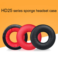 1pair Headset Sponge Cover for Sennheiser HD25-1II/25/25SP/25SP-II, Black, Red, Yellow, Blue, White, Black Wrinkled