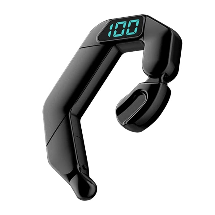 Auriculares estéreo con Bluetooth para colgar en la oreja, deportivos, con pantalla digital de conducción ósea V19, V19 negro, V19 blanco, V19 rosa, V19 azul, V19 verde