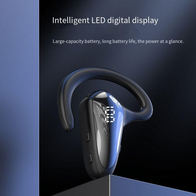 YX02 With Digital Display Hanging Ear Bone Conduction Bluetooth Headset, YX02 Black, YX02 Grey, YX02 Red, YX02 Pink