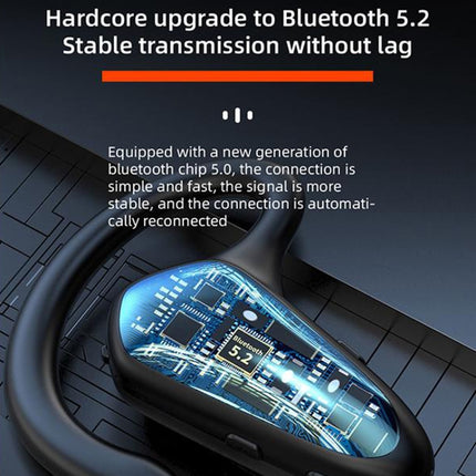 YX02 With Digital Display Hanging Ear Bone Conduction Bluetooth Headset, YX02 Black, YX02 Grey, YX02 Red, YX02 Pink