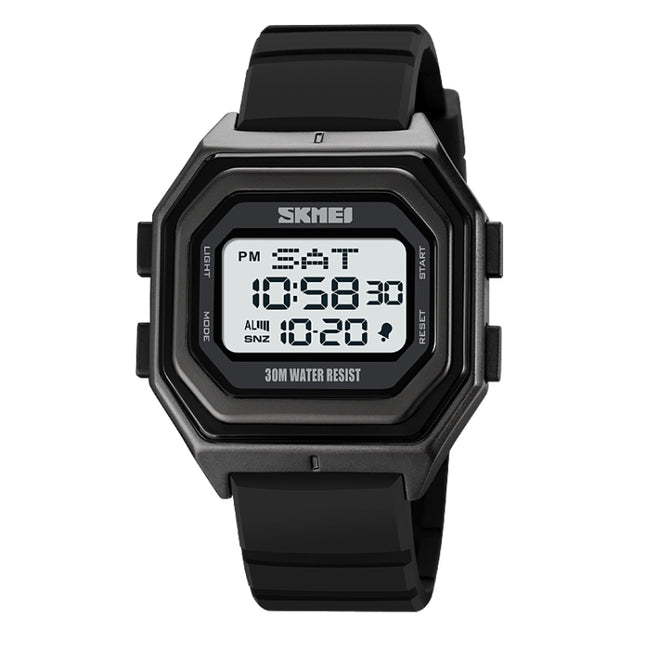 SKMEI 1875 Men Outdoor Electronic Watch Timing Multi-Functional Watch, Style:, 1875 Steel Band Black Machine, 1875 Silicone Band White Machine, 1875 Silicone Band Black Machine, 1875 Steel Band White Machine